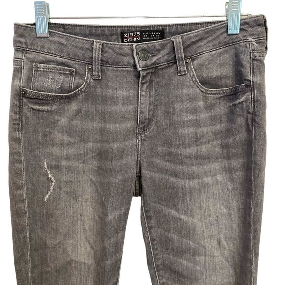 Zara Z1975 denim, gray distressed jeans size 4 - Picture 3 of 7